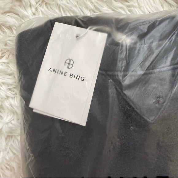 Anine Bing Ramona Los Angeles Sweatshirt in Washed Black VARIOUS SIZES - Picture 7 of 10